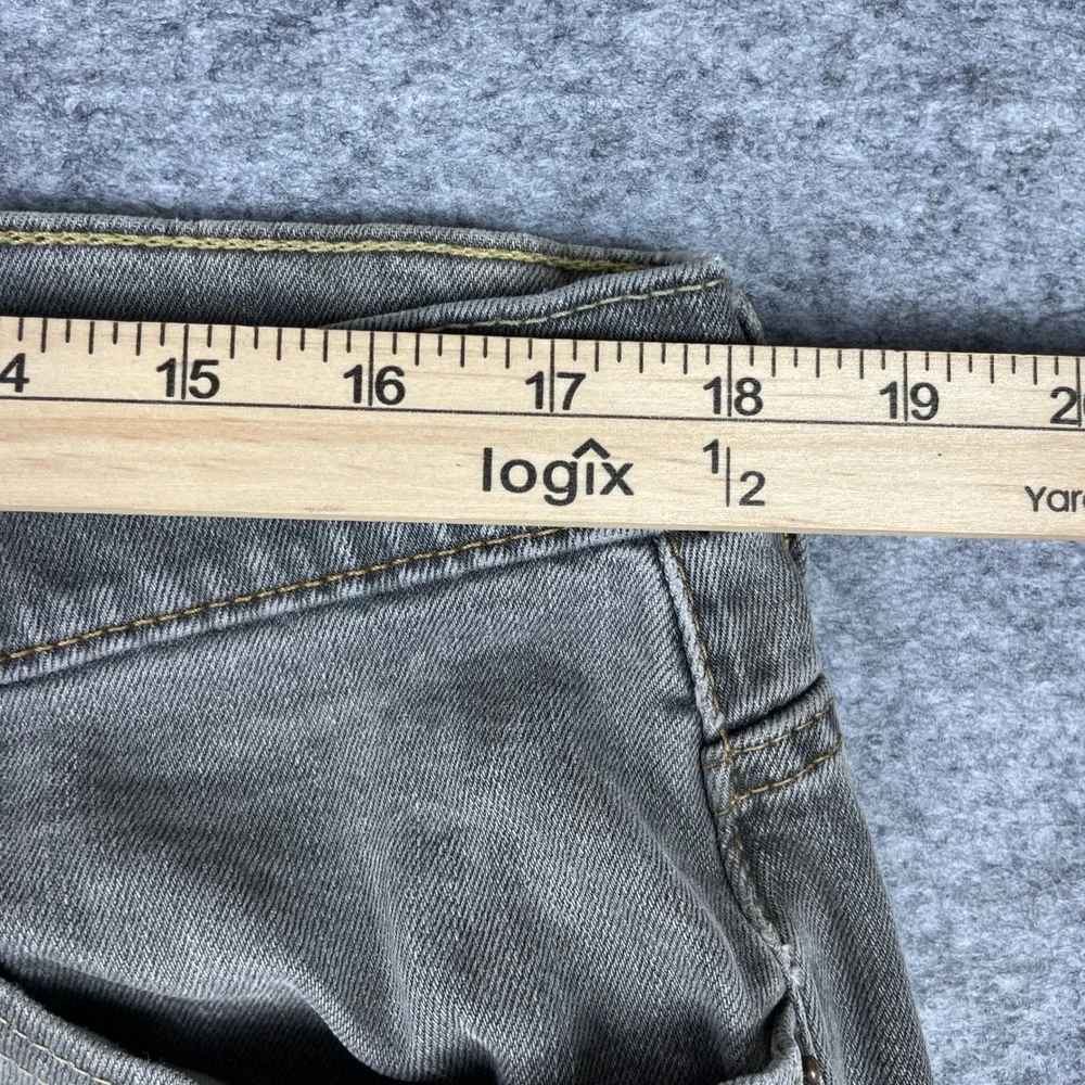 Levis Jeans Mens 36x34 (Fits 36x32) Grey 569 Loose Straight Stretch Denim Pants
